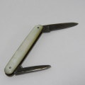 Vintage R.F. Mosley Pocket knife with mother of pearl handle - One side damaged