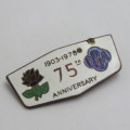 1903-1978 EBA Bowling 75th anniversary pin badge