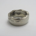 Ring made from 1997 Mauritius coin - Size M