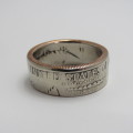 Ring made from 1971 American half dollar - Size U/V