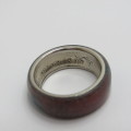 Colored Resin ring made from Australian coin - Year 2000 - Size N