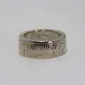 1980 Botswana Thebe coin ring - Size O 1/2