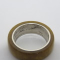 Ring made from vintage Greek coin and resin - Size O