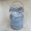 Old metal milk can of J.M. de Plessis from the farm Otfontein - 28.5cm