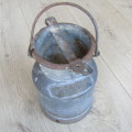 Old metal milk can of J.M. de Plessis from the farm Otfontein - 28.5cm