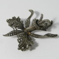 Sterling Silver marcasite brooch - Lily