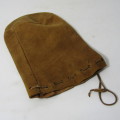 Light brown leather pouch