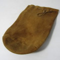 Light brown leather pouch