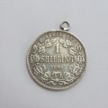 1896 ZAR Paul Kruger Shilling made into pendant - Scarce