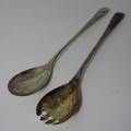 Set of Silver plated salad spoons - EPNS