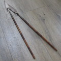 Pair vintage souvenir spears