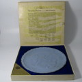 Fenton handmade glass plate in original box with certificate - A portrait of Liberty
