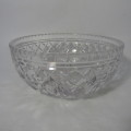 Vintage Crystal glass salad bowl - heavy