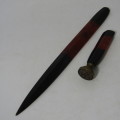 Vintage letter opener and wax seal