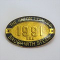 1991 RSA The Union Limited Brush with steam breast badge