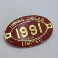 1991 RSA Indian Ocean Limited breast badge