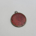 Silver enameled St Christopher inscribed To Babs from Hal