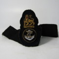 SA Navy other ranks cap badge and band