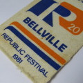 1981 RSA Republic Festival Bellville 20 Years cloth badge