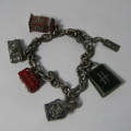 Harrods silver coloured charm bracelet