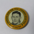 1956 Springbok Rugby tour Roy Dryburgh tinnie badge