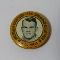 1956 Springbok Rugby tour Jan du Preez tinnie badge