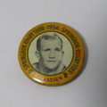 1956 Springbok Rugby tour Johannes Claassen tinnie badge
