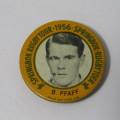 1956 Springbok Rugby tour Brian Pfaff tinnie badge