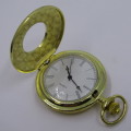 Vintage style half hunter quartz pocket watch - working