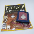 1880`s Style Floral full hunter quartz pocketwatch - Hachette pocketwatch collection #36 - Working