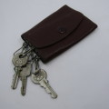 Vintage leather key holder pouch