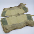 Pair of WW2 SA UDF uniform canvas puttees - Size 1