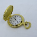 1890`s Style Love Bird full hunter quartz pocketwatch - Hachette pocketwatch collection #5 - Working