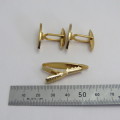 Vintage sets of cufflinks and tie clip
