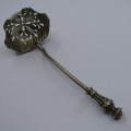 James Dixon silver plated sugar sifter spoon - scans as 90% silver but hallmark indicates silver pla