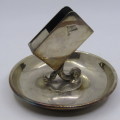 Shipping Line silver plated match stand and ashtray - Alfred Holt and Co. - Blue Funnel Line