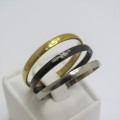 Triple band mens stainless steel ring set - Size in pictures