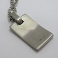 Stainless steel necklace and pendant - Length 62 cm