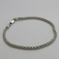 Sterling silver bracelet - Weighs 4,8 g - Length 21,5 cm
