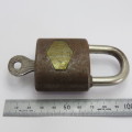 Vintage Union padlock with key