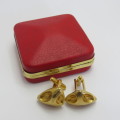 Pair of vintage gold colored cufflinks