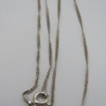 Sterling silver thin necklace - Weighs 1,5 g - Length 45 cm
