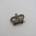Vintage Victorian Crown pin badge
