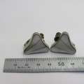 Pair of costume jewellery screw on earrings