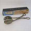 Vintage silver plated cake tongs