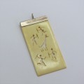 Sterling silver and faux ivory bushman carving motif pendant