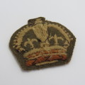 WW2 cloth crown badge - Royal Army