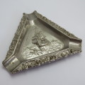 Vintage silverplated ashtray with shipping motif