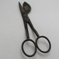 Antique wick trimming scissors inscribed Gebr Oberle Villingen