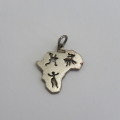 Silver charm map of Africa